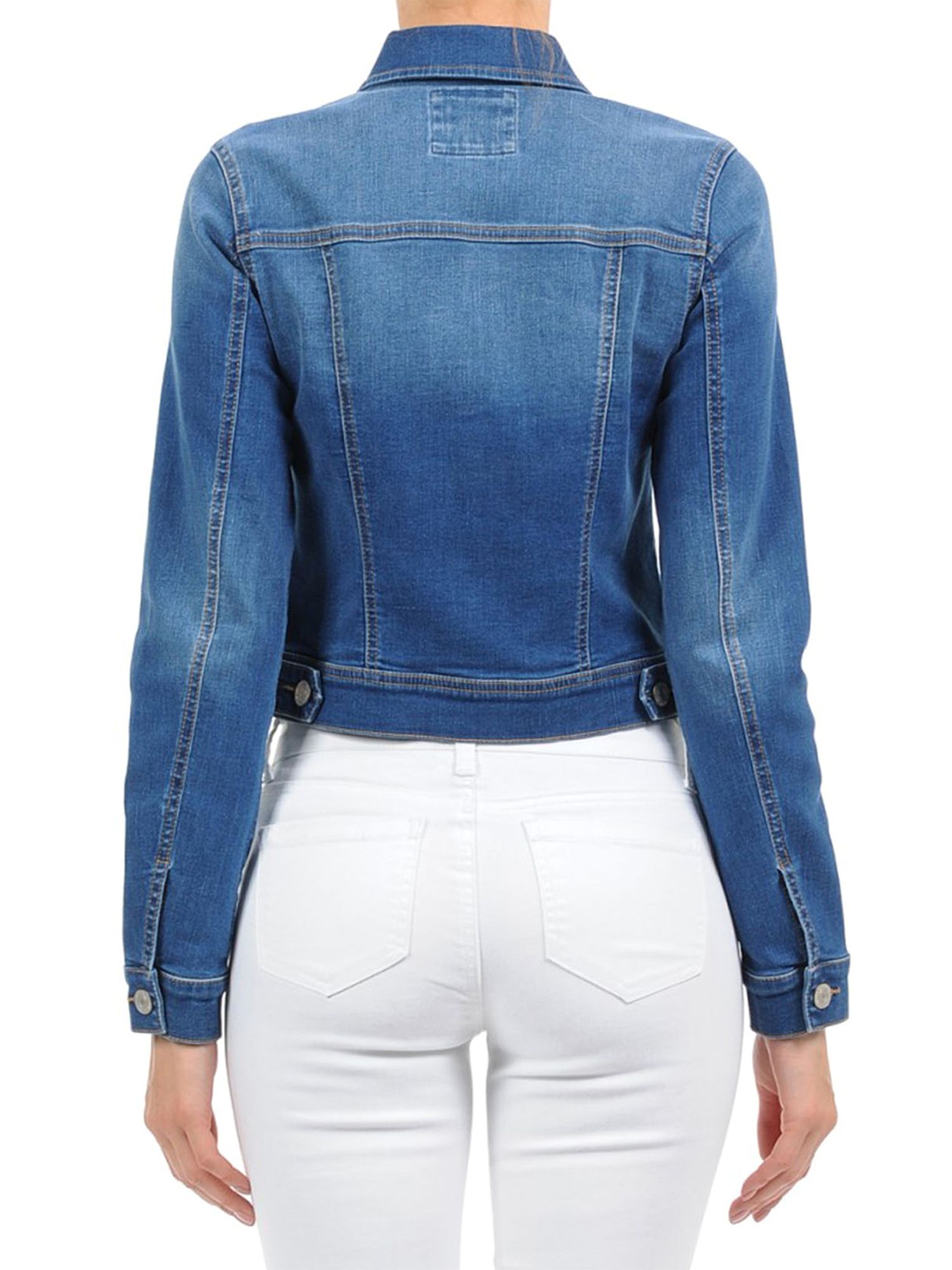 FashionMille Regular Slim Fit Washed Denim Women Jacket Jean Jacket - image 5 of 5