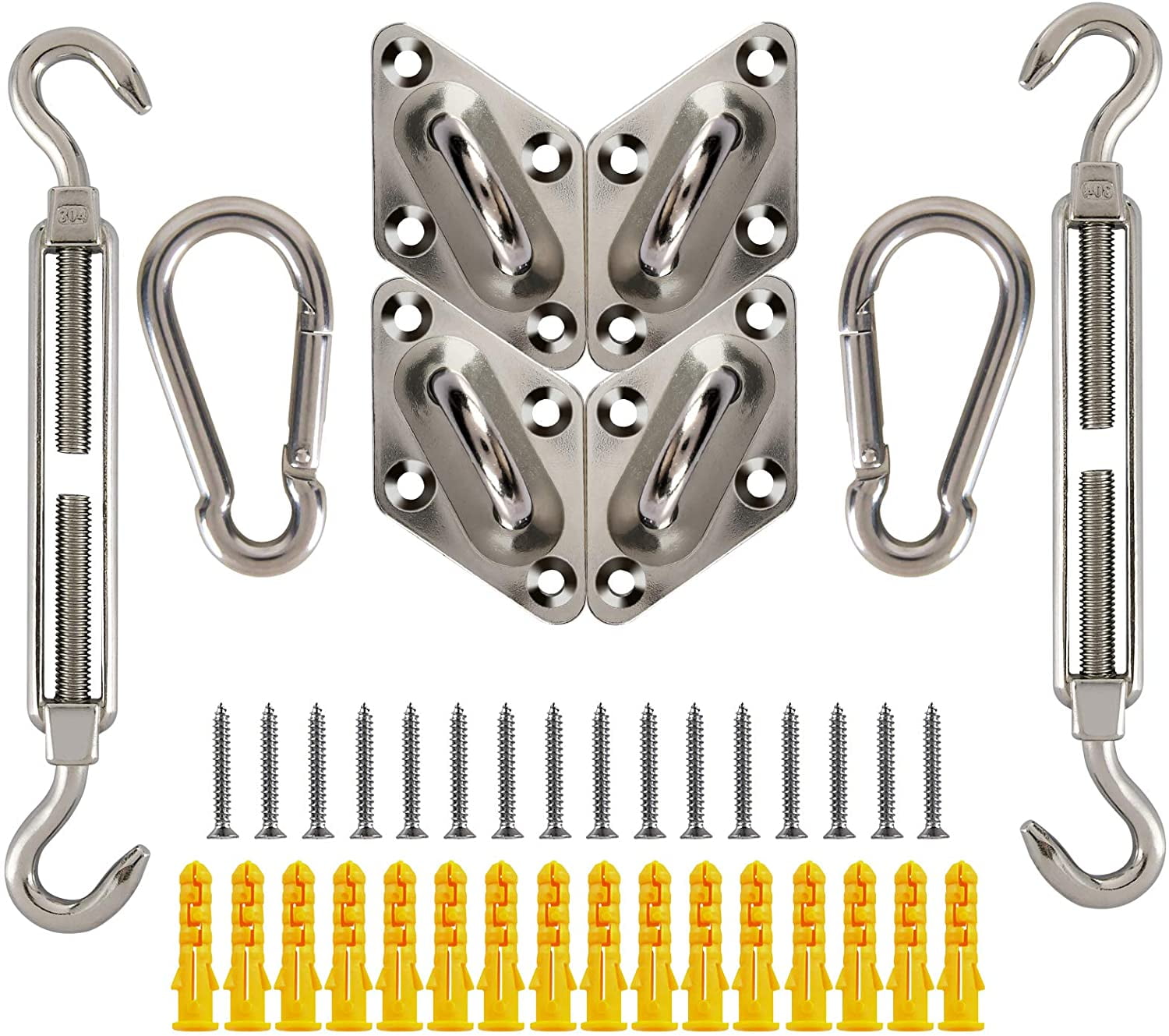 Simple Deluxe Sun Shade Sails Hardware Installation Kit 8 inch