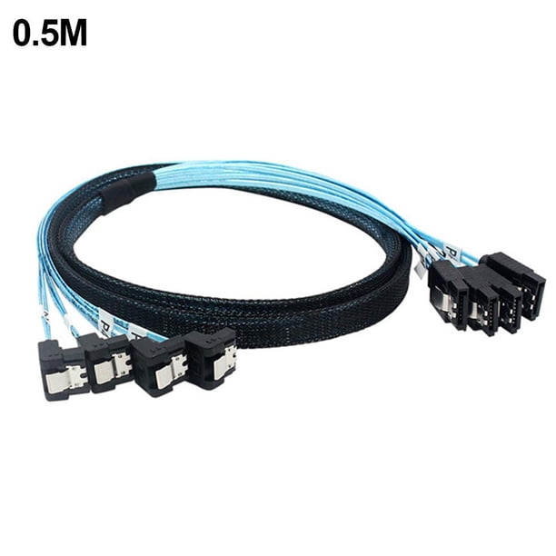 7P SATA 3.0 Mini SAS Cable 6Gbps 4 SATA A 4 SATA Cable Datos para SSD (0 5 M)