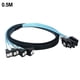 thumbnail image 1 of 7P SATA 3.0 Mini SAS Cable 6Gbps 4 SATA A 4 SATA Cable Datos para SSD (0 5 M), 1 of 6