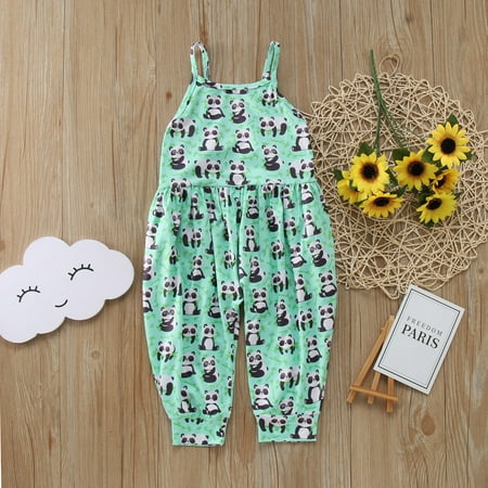 

Girls Jumpsuits Romper Toddler Kids Baby Sleeveless Summer Strap Print Romper Jumpsuit Playsuit Clothes 1-6Y