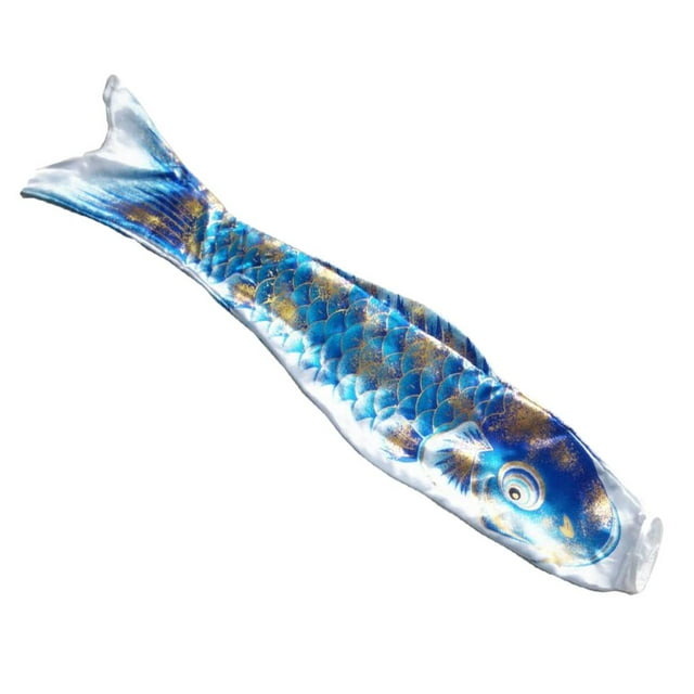 Carpa Bandera jardín Koi Nobori pez vela 50cm oro azul Sunnimix Bandera japonesa del viento