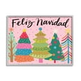 thumbnail image 4 of Feliz Navidad Whimsical Patterned Christmas Trees Ornaments Botanical & Floral Graphic Art Framed Art Print Wall Art, 4 of 5