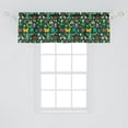 thumbnail image 2 of Ambesonne Cartoon Valance Pack of 2, Forest Bugs ish Art, 54"X18", Emerald Multicolor, 2 of 2