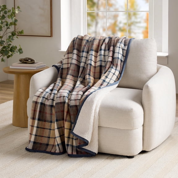 Cozy Plush Throw Blanket, 60" x 72", Soft Warm Lightweight Blanket for Home, Bed & Sofa