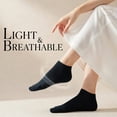 thumbnail image 7 of NevEND 6 Pairs Cotton Thin Ankle Low-cut Socks Athletic Lightweight for Women Size M Black, 7 of 7