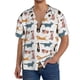 thumbnail image 1 of Fotbe Dogs Pug Camisa Estampada de Manga Corta para Hombre, Casual de Verano, Estilo Playero, Sin Arrugas-Small, 1 of 5