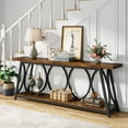 thumbnail image 6 of Tribesigns 70.9" Extra Long Console Table, Wood Sofa Table Behind Couch for Living Room, Brown, 6 of 8