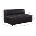 thumbnail image 5 of Pemberly Row Leather Upholstered Modular Armless Loveseat Antique Slate, 5 of 5