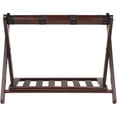 thumbnail image 3 of Winsome Remy Transitional Solid Wood Luggage Rack with Shelf in Cappuccino, 3 of 8