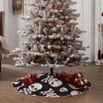 thumbnail image 4 of Bingfone Christmas Tree Skirt Mat Christmas Decoration Interior 48" -black white Skull bone, 4 of 6