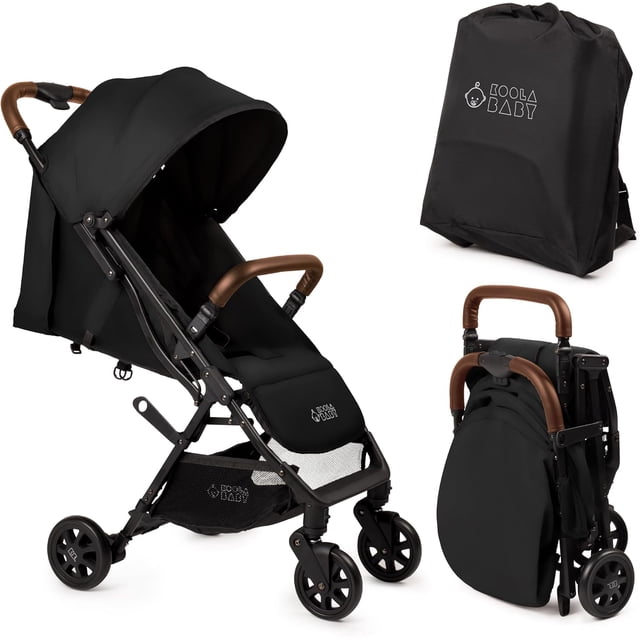 Carriola de viaje ligera para bebés y niños pequeños - Carriola fácil de plegar y compacta para avión con toldo, canasta de almacenamiento, reclinado multiposición y conveniente plegable de una mano