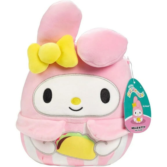 Squishmallows 8" My Melody with Taco Food Truck Series Plush - Official Jazwares - Collectible Soft & Squishy Sanrio Hello Kitty Stuffed Animal Toy - Gift for Kids, Girls & Boys