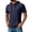Navy, variant on Men's Hooded Short Sleeve Top Quick Dry Casual Sports Athletic Shirt with Pocket Lightweight Breathable Performance Summer Workout Tee