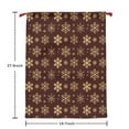thumbnail image 6 of Christmas Bags Drawstring,Brown Christmas Snowflake Pattern Large Xmas Christmas Gift Bags,Reusable for Xmas and New Year Party Favors and Supplies,27.6" X 19.7", 6 of 6