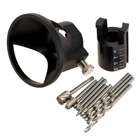 

SagaSave Drill Bits Set with Locating Cover and Wood Miller Burrs Multi Tool Cutting Guide Attachment Kit