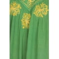 thumbnail image 6 of Sakkas Batik Embroidered V-Neck Sleeveless Blouse - Green/Yellow - One Size, 6 of 6