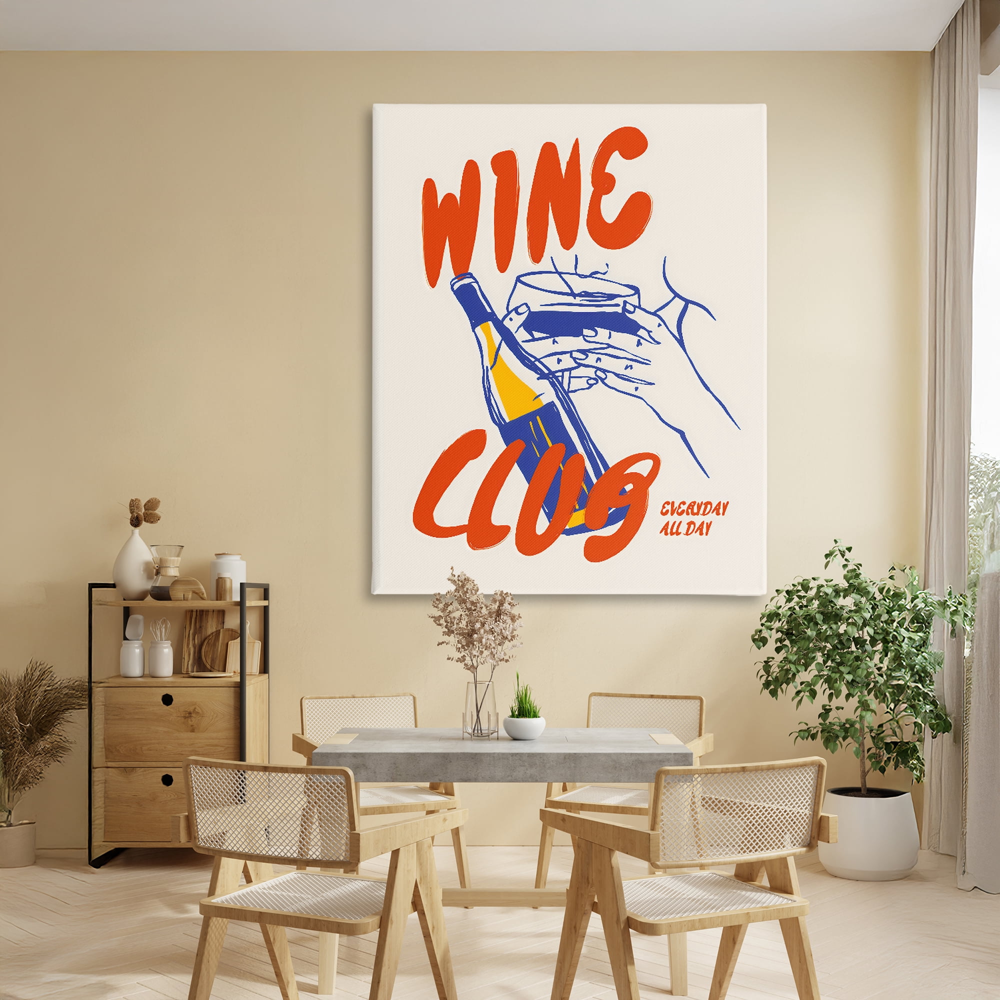 Stupell Industries Wine Club Every Day Canvas Wall Art, design by The Prints Vibe