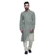 thumbnail image 1 of Atasi Kurta Asymétrique Imprimée Décontractée pour Hommes Ensemble Kurta Longue Designer, 1 of 4