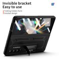 thumbnail image 7 of MonsDirect for 7.6 inch Samsung Galaxy Z Fold 4 5G 2022 Case, Anti-Fall Shockproof Hard PC Back Shell with Kickstand, Shell Membrane Integrated & Soft TPU Retractable Hinge for Galaxy Z Fold 4, Black, 7 of 7