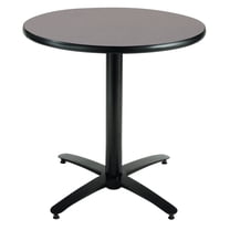 KFI Studios Mode 3' x Round' Dining Table, Graphite Nebula, Arched X Base