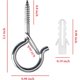 thumbnail image 2 of Paquete de 22 ganchos de tornillo con hebilla de seguridad para Año Nuevo, hogar, garaje, fiestas (plata) Kuyhfg Bienvenido a Kuyhfg, 2 of 5