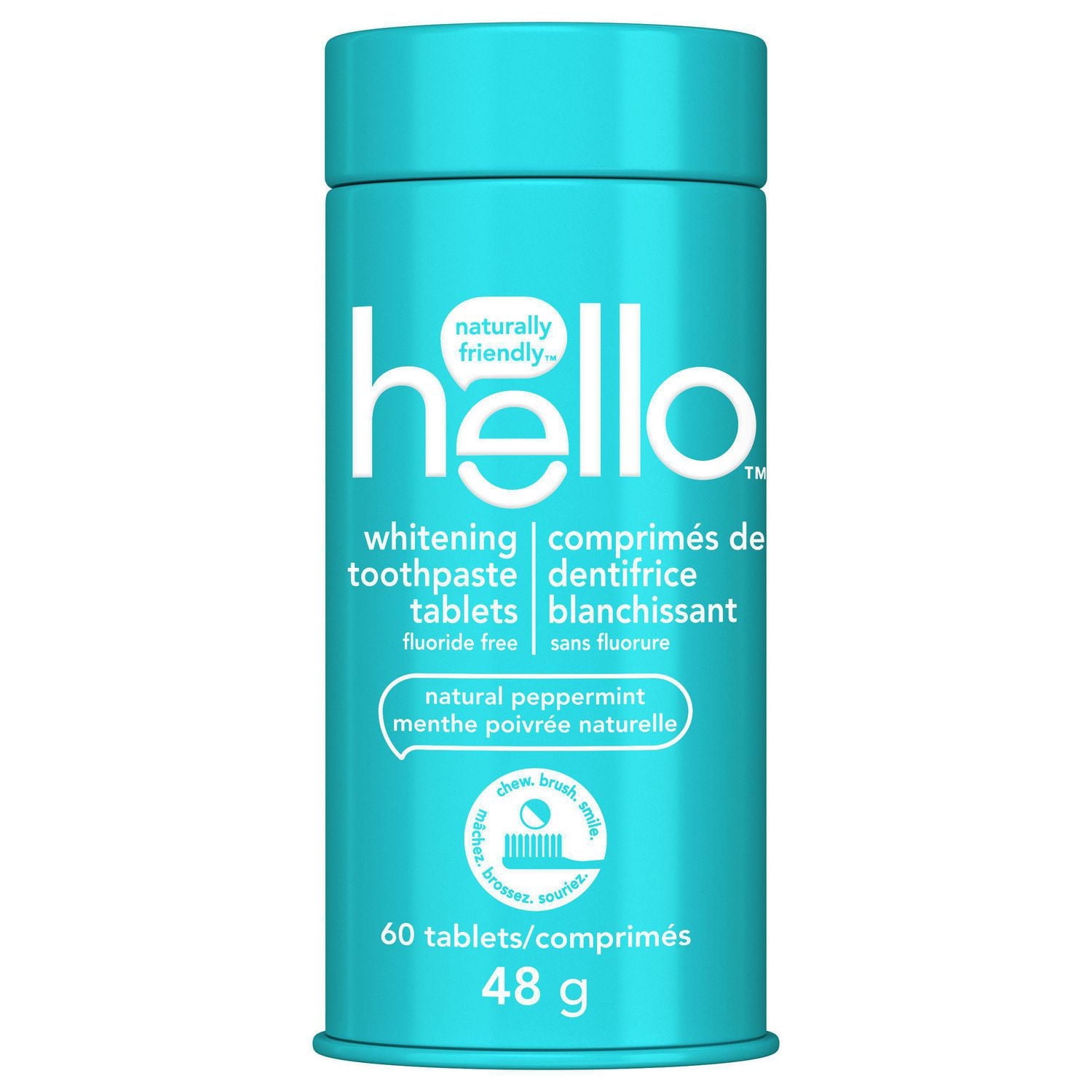 Comprimés de dentifrice blanchissant Hello - 60 pièces