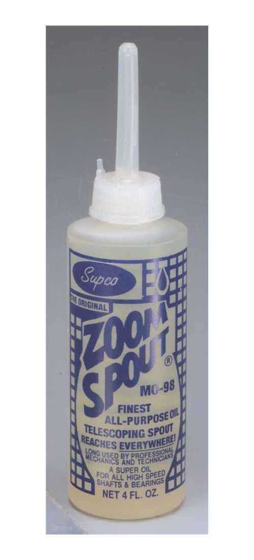 Supco MO98 Zoom Spout Oiler Machine & Tool Lubricant Bottle, 4 oz