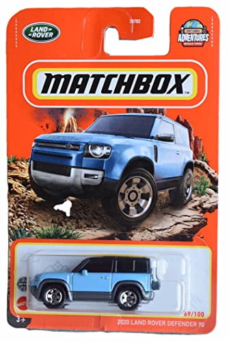 2018 MATCHBOX MBX OFF ROAD'65 LAND ROVER GEN II BLUE WITH LIGHTS ON ROOF RACK 