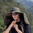 thumbnail image 4 of Ticikt Solar Fan Hat,Wide Brim Solar Fan Outdoor Fishing Hat,Men Sun Hat with 1 Solar Fans Fishing Hats, Adjustable Fans Hats,Color:Army Green, 4 of 6