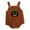 Brown, variant on Odeerbi Baby Boys Girls Clothes Halloween Pumpkin Print Rompers Corduroy Jumpsuits Unisex Baby Corduroy Sling Onesie Bodysuit Brown