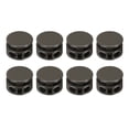 thumbnail image 1 of 8Pack Bloques de cordón redondos, 4mm metal doble agujero resorte tope, café, 1 of 6