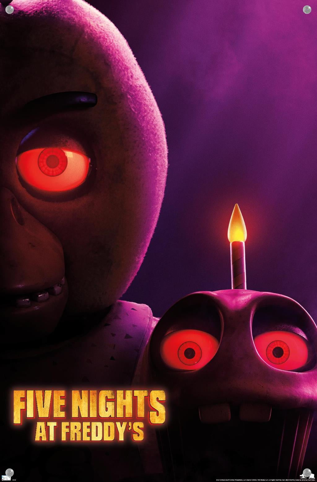 Five Nights at Freddy's Movie - Chica One Sheet Wall Poster with Push Pins, 14.725" x 22.375"