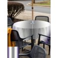thumbnail image 6 of Square Outdoor Tablecloth with Umbrella Hole Purple Grey Outside Table Cloth Waterproof Patio Table Cover Gray Farmhouse Modern Rustic Zipper Tablecloths for Picnic Party Camping 54x54 Inch, 6 of 8