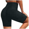 thumbnail image 3 of Gibobby Pantalon cortos yoga mujer Pantalones de cintura elástica alta para fitness, pantalones cortos de Yoga arrugados para mujer, pantalones de Yog(Rojo,XG), 3 of 5