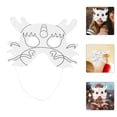 thumbnail image 4 of 6pcs White Paper Blank Mask Diy Masquerade Masks Blank Cosplay Mask Graffiti Mask Material, 4 of 8
