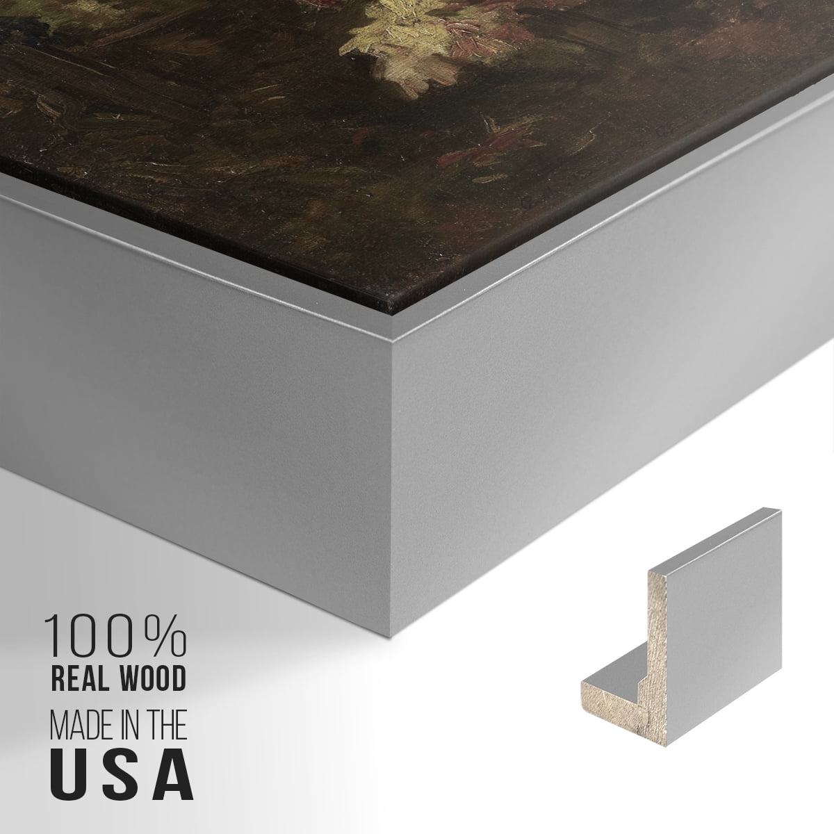Vintage Landscape-CCCXIX By Wexford Home Framed in Silver Wood Gallery Wrapped Canvas 25 in. x 37 in.