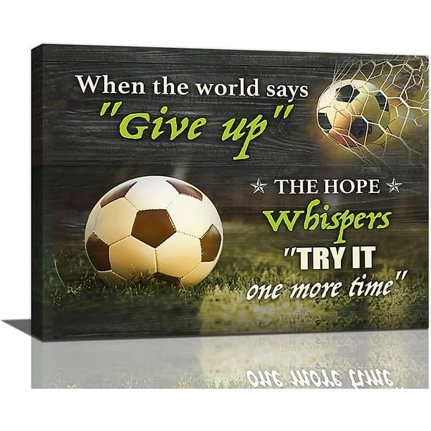 Soccer Wall Art Soccer Inspirational Canvas Wall Decor Motivational ...