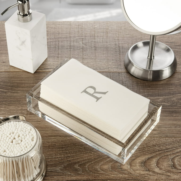 Singular Disposable Guest Towels Monogram Hand Towels Bathroom Paper Napkins Silver C 25 Count Walmart