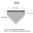 thumbnail image 6 of Dezytech Sheer Beaded Valance Curtain for Bedroom, 51" x 24" Rod Pocket Short Curtain Panel - Country Scalloped Window Treatment for Farmhouse, Kitchen, Bathroom, Cafe, 6 of 6
