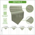 thumbnail image 5 of Sage Green Striped Table Runner Linen Burlap Table Runner 72 Inches Long Modern Minimalist Boho Stripes Dresser Scarves for Kitchen Island Coffee Dining Room Party Wedding Holiday Decoration 14"x72", 5 of 8