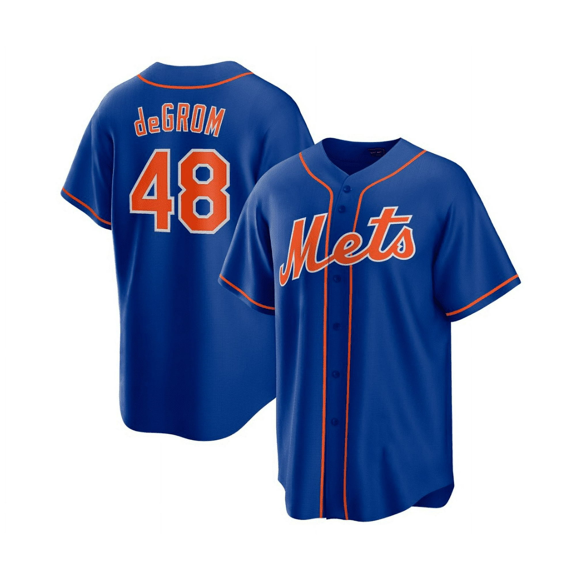 Men's New York Mets Baseball Jersey DEGROM 48# LINDOR 12# SENGA 34