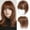 K, variant on 8-inch dark brown clip-in bangs for women, a synthetic hair piece specially designed for people with thin hair to easily add volume to their hair