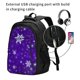 thumbnail image 2 of Easygdp Dark Purple Snowflakes Mochila para Laptop de Viaje con Puerto USB, Mochila para Laptop con Puerto de Carga USB para Mujeres y Hombres, 2 of 7