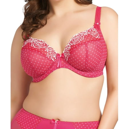 

Womens Elomi Lingerie Betty Underwire Plunge Bra 8170 Raspberry 36D