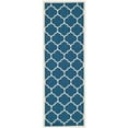 thumbnail image 2 of SAFAVIEH Courtyard Alyssa Geometric Indoor/Outdoor Area Rug, Navy/Beige, 6'7" x 9'6", 2 of 9