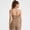 Khaki, variant on Women's Tanks Workout Tank Top With Back Design And Supportive Sports Bra For Yoga Fitness And Gym Training White M