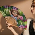 thumbnail image 3 of Cabbage Patch Kids-theme Folding Fan Chinese Fan Hand Polyester Foldable Fan Fans for Dancing Party Home Suitable for Home, Office, Party, 3 of 6