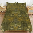 thumbnail image 2 of 3PCS Olive Green Mushroom Forest Pattern Design Duvet Cover Set Twin, 1 Duvet Cover And 2 Pillowcase, Duvet Cover for Kids Girls Boys And Teens, 2 of 8