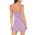 thumbnail image 3 of Robe Courte Fine à Ruban Irrégulier pour Femme Violet TG, 3 of 6